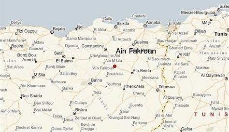Elevation of Ain Fakroun,Algeria Elevation Map, Topography