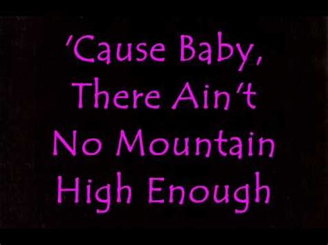 ain't no mountain high enough lyrics youtube