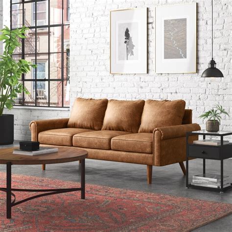 List Of Ainsley 73 6   Vegan Leather Sofa With Low Budget