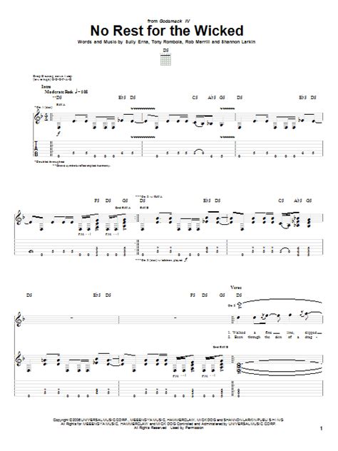 aint no rest for the wicked guitar tabs
