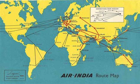 Air India Route Map From Usa To India