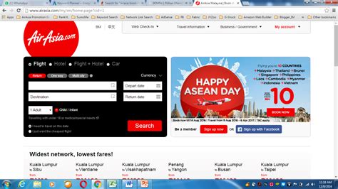 air asia airlines booking english