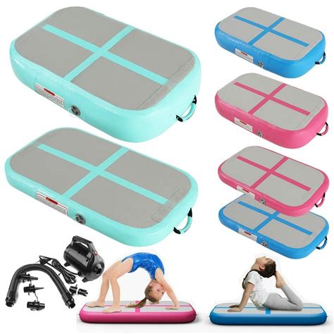 1m Air track Block Tumbling Mat Gymnastics Exercise Blue Gymnastics