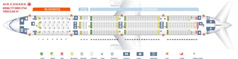 air canada boeing 777-300er jet seat map