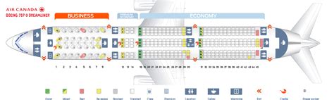 air canada boeing 787-9 jet seat map