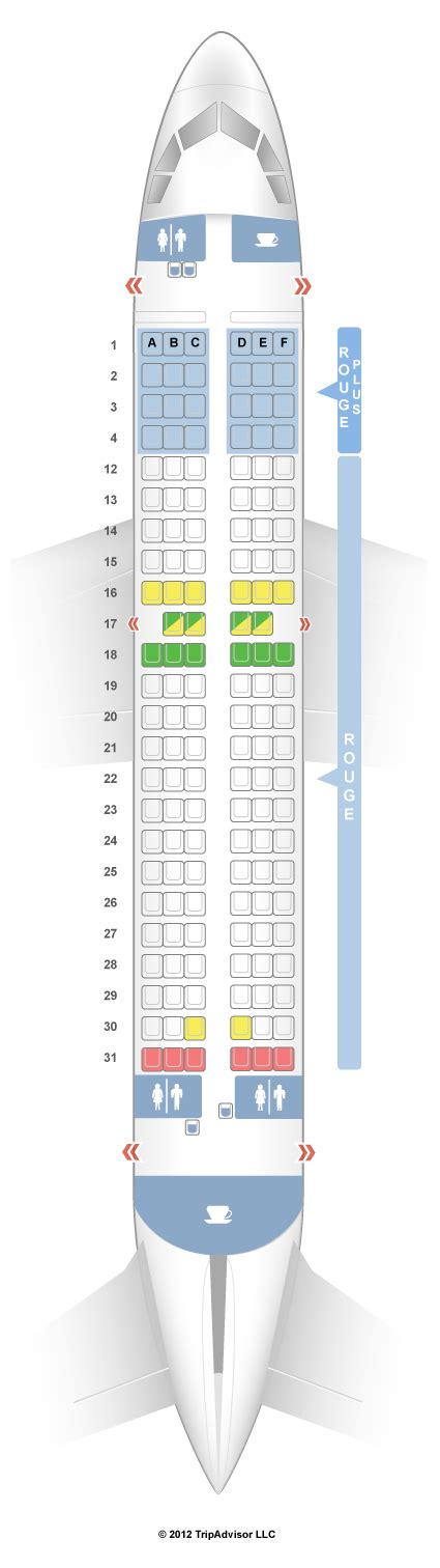 air canada rouge seat map