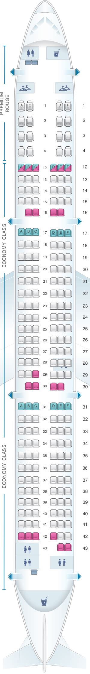 air canada rouge seating plan