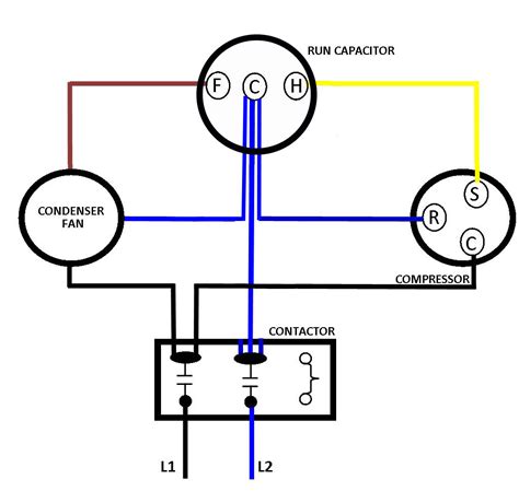 Air Conditioner Dual Capacitor Wiring Wiring Diagram Networks