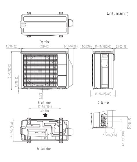 Air Conditioner Condenser Dimensions
