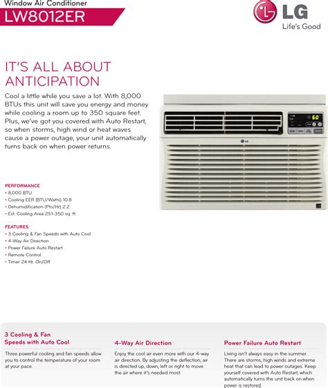 air conditioning unit specifications