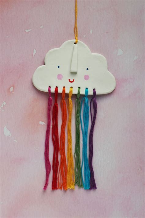 air dry clay rainbow