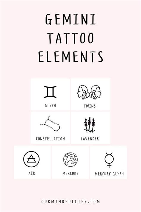 air element tattoo with gemini
