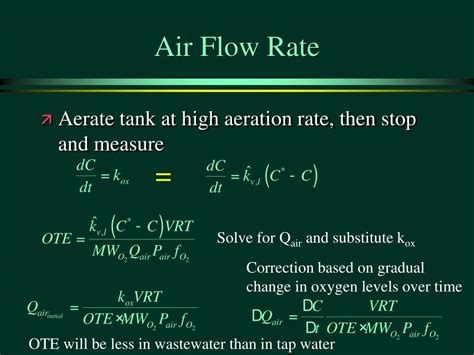 Air Flow Rate Value
