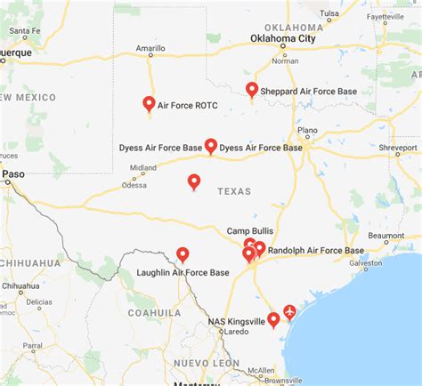 air force military bases in texas