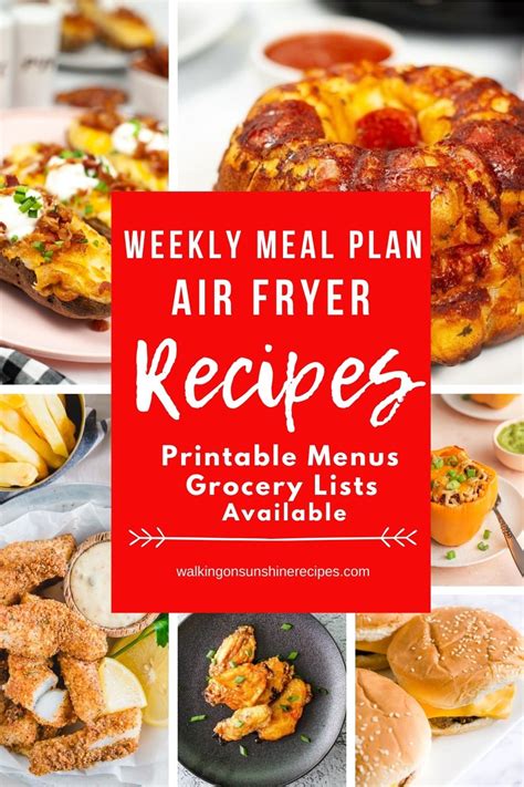 Air Fryer Weekly Menu