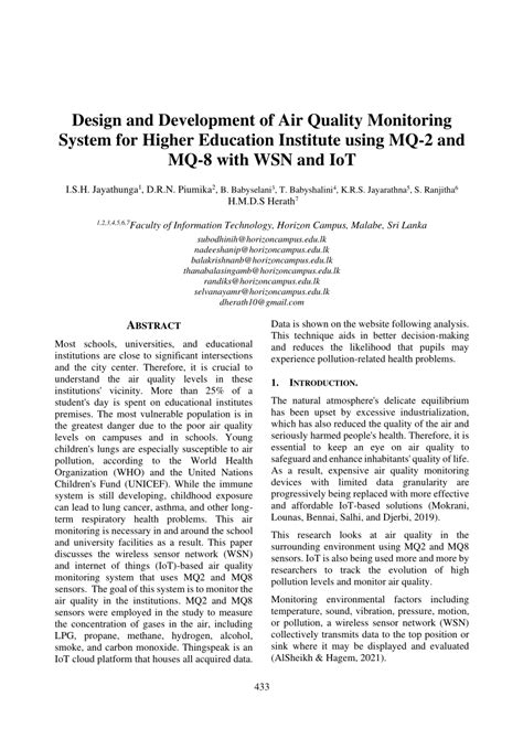 Air Quality Monitoring System Pdf