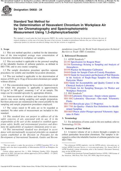 Air Sampling Method For Hexavalent Chromium