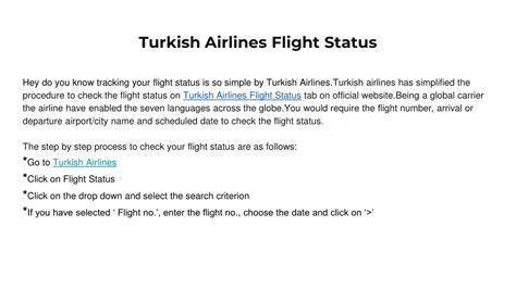 air ticket turkish airline flight status