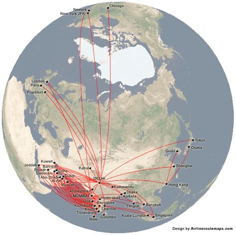 Air Travel Route From India To Usa