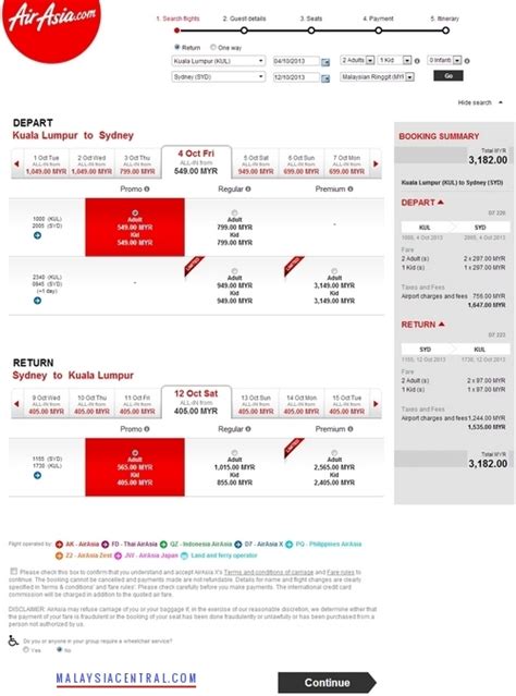 airasia online booking ticket malaysia