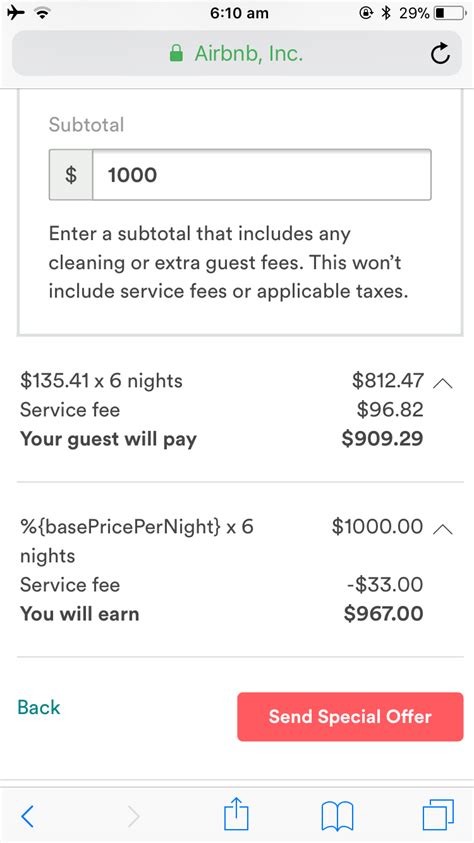 airbnb host fee calculator uk