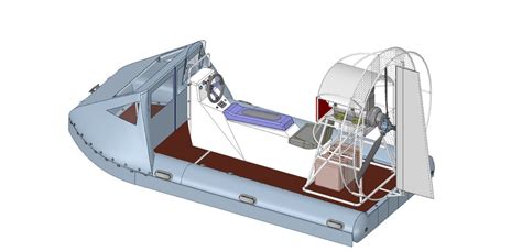 airboat 3d model cad