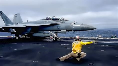 aircraft carrier in action