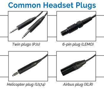 Aircraft Headset Plug Types