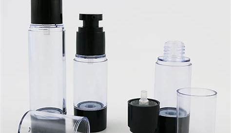 Airless Pump Dispenser 100ml Clear Plastic Bottles With