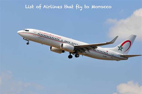 airlines flying to morocco