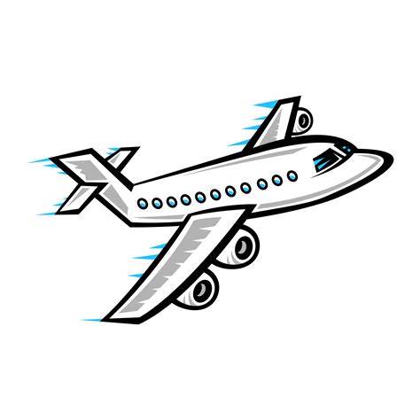 Airplane Drawing Vector