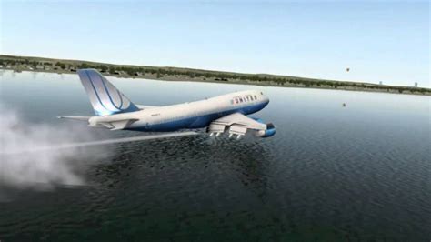 airplane landing in water