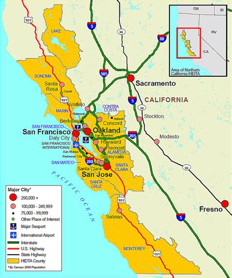 airports in northern california map
