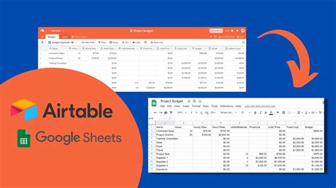 Google Sheets Schedule Template Connected to Airtable Coupler.io Blog