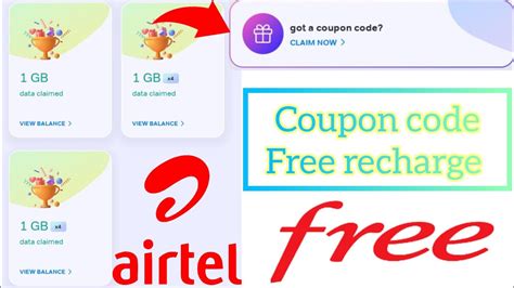 Get 1Gb Airtel Data For Free With Coupon Codes