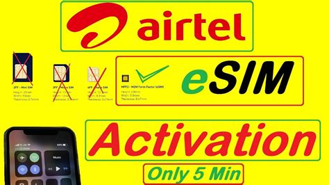 airtel esim activation prepaid sim