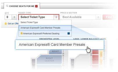 aisle seating presale code