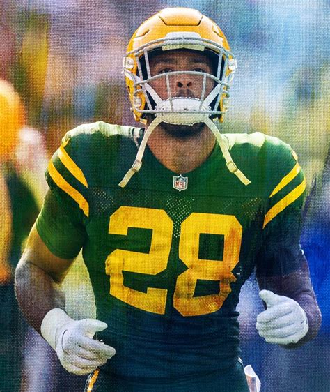 A.J. Dillon in a Green Bay Packers uniform