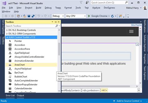 ajax control toolkit visual studio 2017