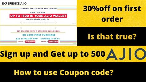 Get The Best Deals With Ajio First Order Coupon