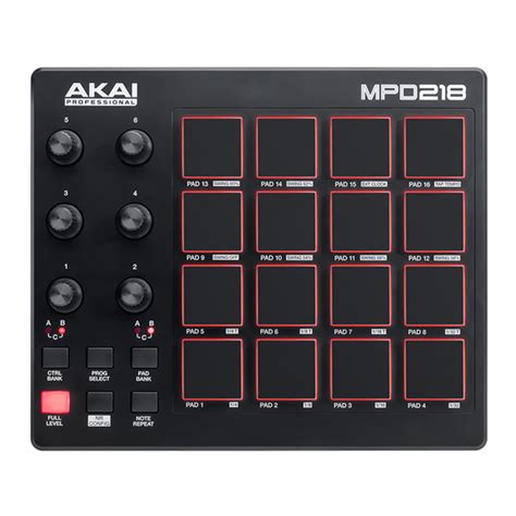 akai professional mpd218 manual