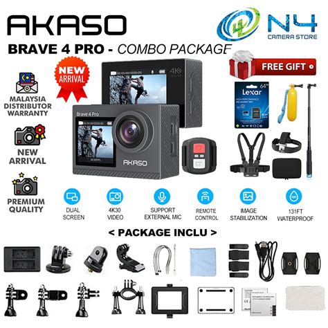 akaso brave 4 pro 4k30 action camera