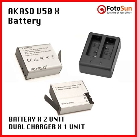 akaso v50x battery