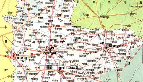 Akola District Map Image LULC Of , India Of Year 2019. Download