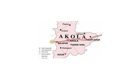 Akola Tehsil Map, Talukas in Akola
