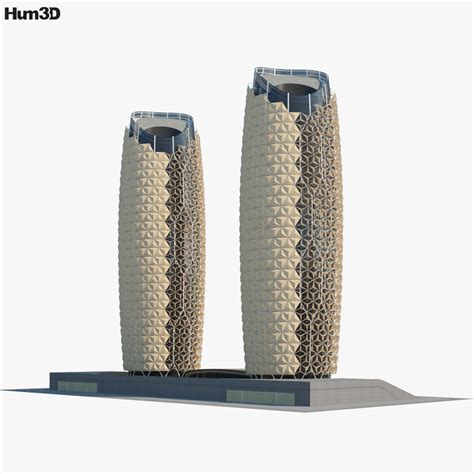 al bahar towers facade 3d model