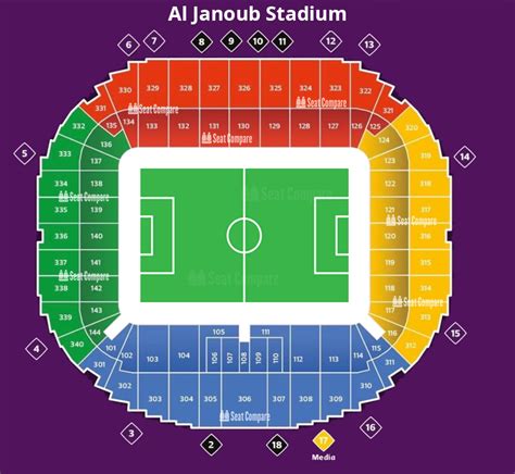 al janoub stadium seat map