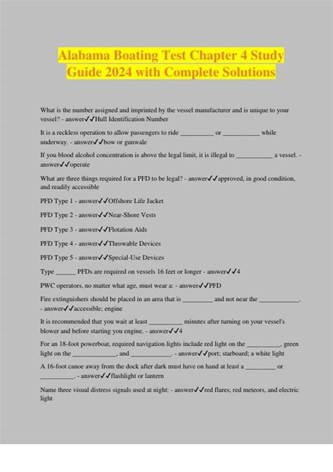 Alabama Boating License Study Guide Pdf