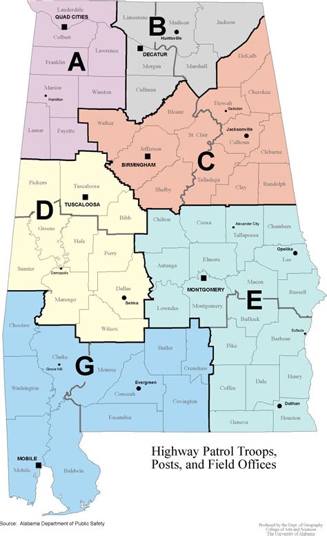 Alabama Dot Locations