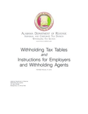 Alabama Withholding Instructions